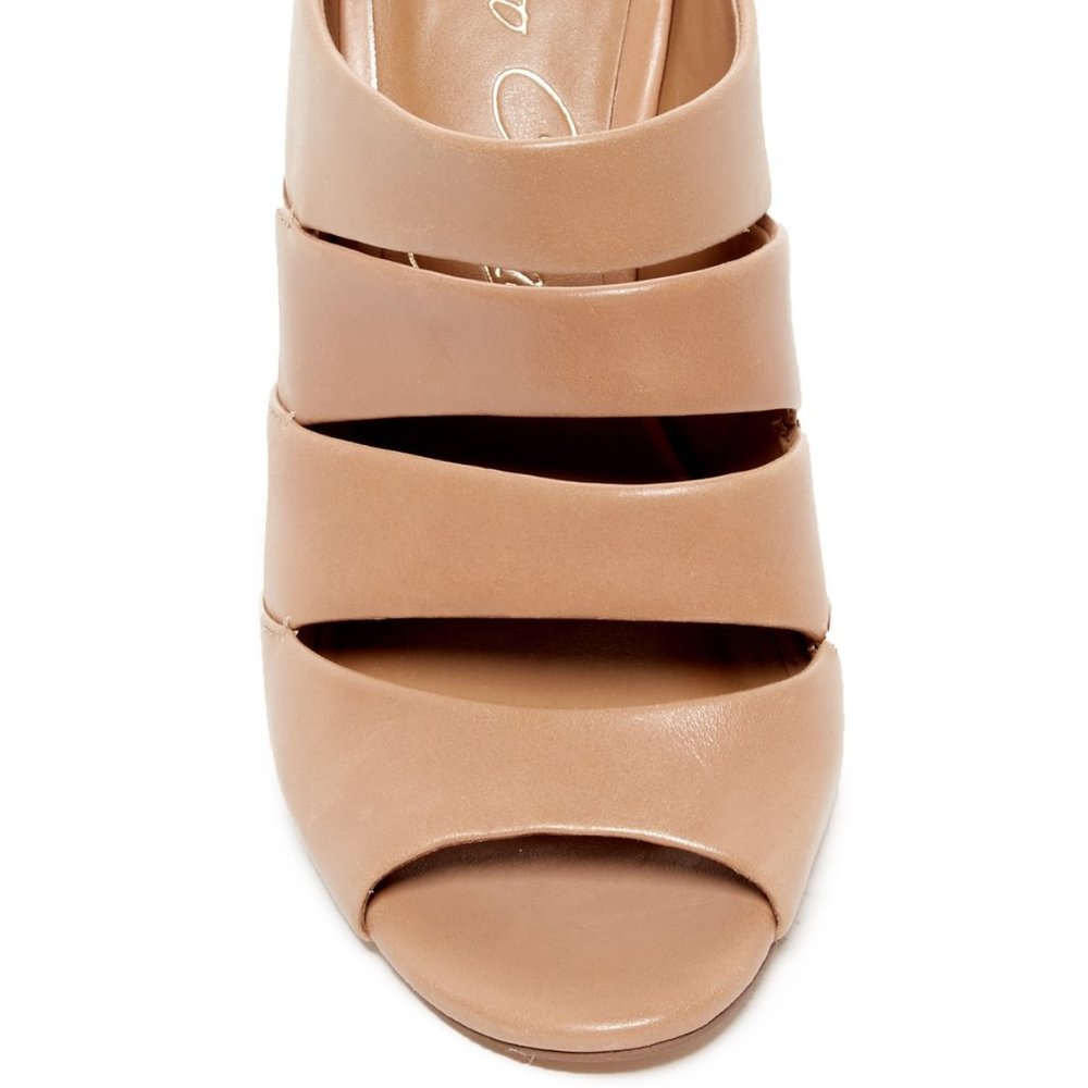 New MULES Slip-on Clogs Cut-Out Leather Sandal Women's 10 NWT - Picture 3 of 9